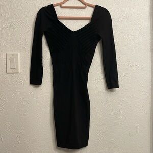 Free people intimately long sleeve black midi dress